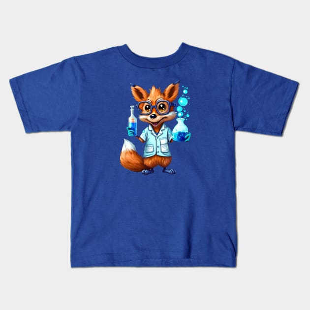 The Chemist Fox Kids T-Shirt by KarmicKal